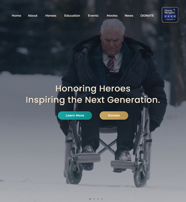 We Can Be Heroes Foundation website design